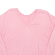 GANT Cropped Womens Jumper Pink V-Neck Tight Knit S Supply