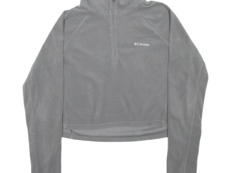 COLUMBIA SPORTSWEAR Cropped Womens Fleece Grey 1 4 Zip M Cheap