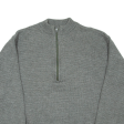 Military Mens Jumper Grey 1 2 Zip Chunky Knit Wool 3XL Supply