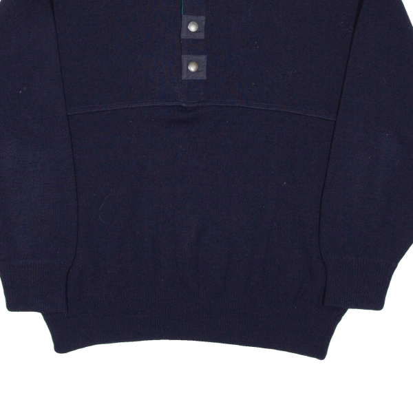 BORT Mens Jumper Blue Collared Tight Knit L Online Sale