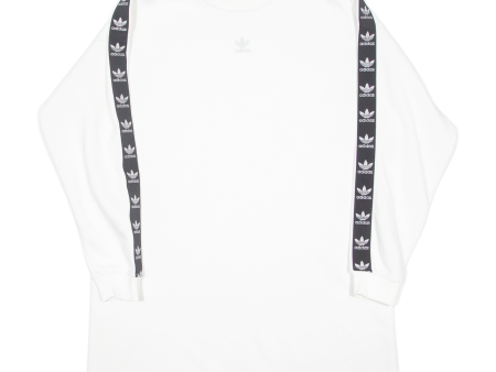 ADIDAS ORIGINALS Womens Sweatshirt White Crew Neck UK 14 Discount