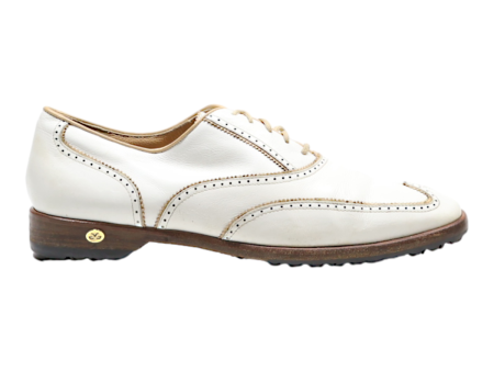 WALTER GENUIN Brogue Shoes White Leather Womens UK 6 Sale