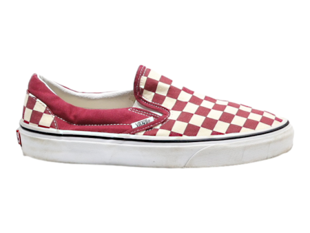 VANS Pump Shoes Maroon Canvas Mens UK 6 on Sale