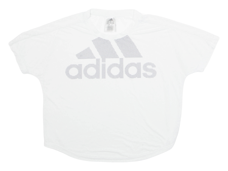 ADIDAS Girls T-Shirt White S For Discount