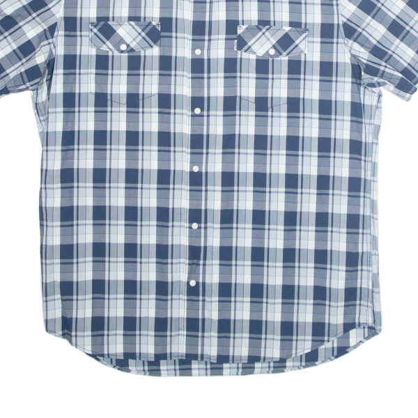 LEVI S Mens Shirt Blue Check 2XL Sale