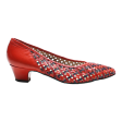 ALEXANDRIA Court Heels Red Leather Womens UK 2 on Sale