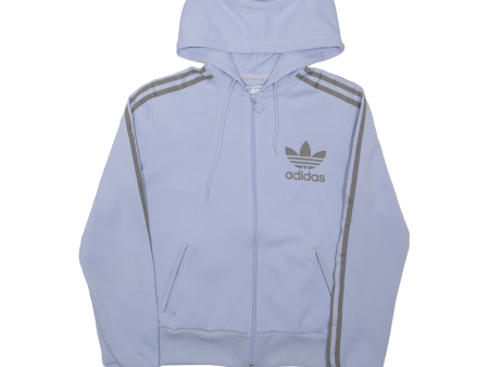 ADIDAS Womens Purple Hoodie Full Zip UK 14 For Cheap