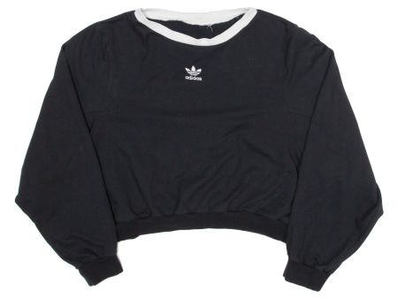 ADIDAS Cropped Womens Sweatshirt Black M For Cheap