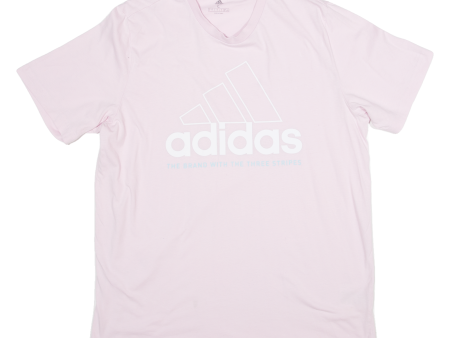 ADIDAS Mens T-Shirt Pink L Online Hot Sale