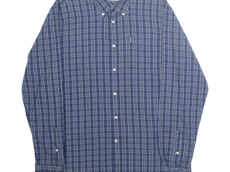 BARBOUR Tailored Fit Mens Shirt Blue Plaid Long Sleeve XL Cheap