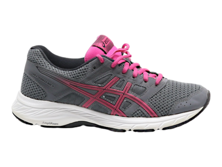 ASICS GEL-CONTEND 5 Sneaker Trainers Grey Synthetic Womens UK 4 For Cheap