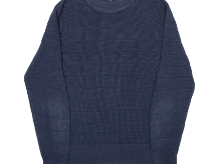 TOMMY HILFIGER Mens Jumper Blue Crew Neck Tight Knit M For Sale