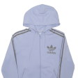 ADIDAS Womens Purple Hoodie Full Zip UK 14 For Cheap