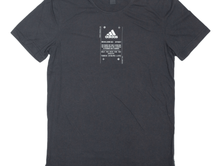 ADIDAS Three Stripe Life Mens T-Shirt Black M Online Hot Sale