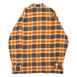 WOLLEN KELLER Mens Shirt Orange Check Long Sleeve M Online Sale