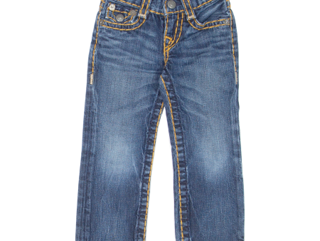 TRUE RELIGION Ricky Boys Jeans Blue Regular Straight Stone Wash W8 L15 Online now