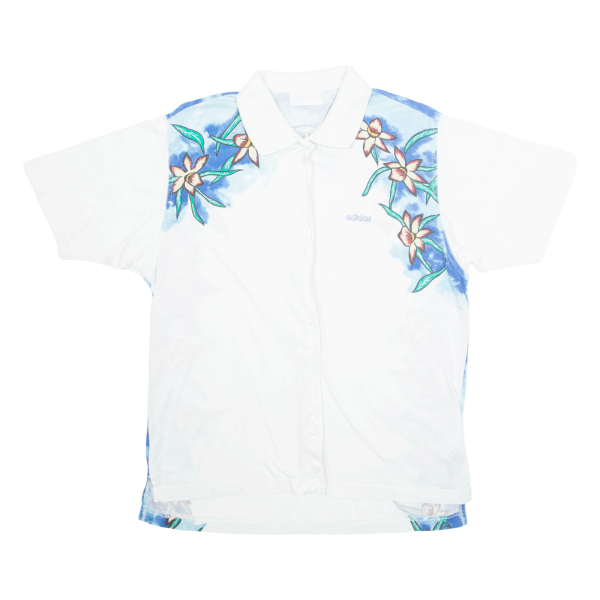 ADIDAS Womens Hawaiian Shirt White Floral M Online now