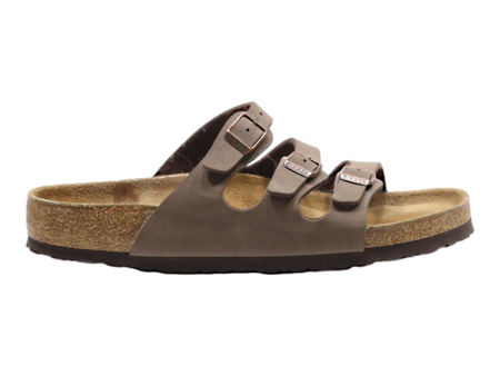 BIRKENSTOCK Slider Sandals Brown Leather Womens UK 9 on Sale