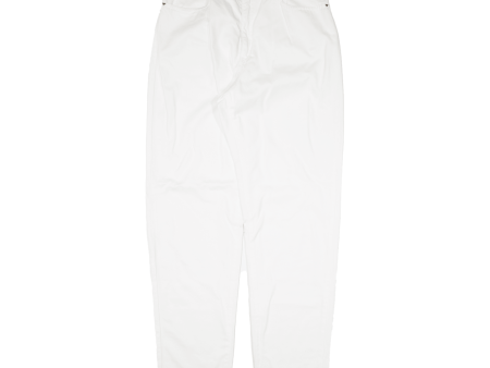 ARMANI JEANS Womens Trousers White Relaxed Tapered W28 L32 on Sale