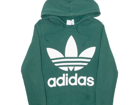 ADIDAS ORIGINALS Womens Green Hoodie UK 14 Discount