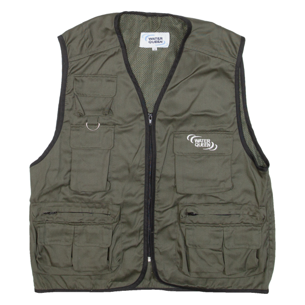 WATER QUEEN Utility Womens Gilet Green M Hot on Sale