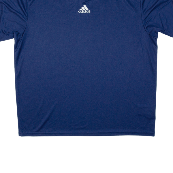 ADIDAS Mens T-Shirt Blue Short Sleeve V-Neck XL Cheap