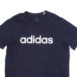 ADIDAS Mens T-Shirt Blue Long Sleeve L Online Sale