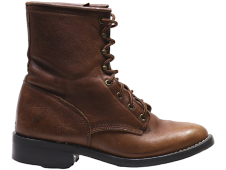 VULCAN Lace-Up Boots Brown Leather Womens UK 6.5 For Sale