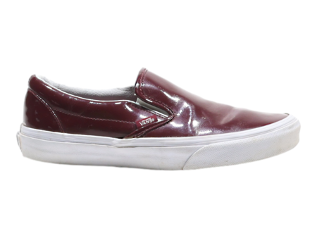 VANS Pump Shoes Maroon Leather Mens UK 6.5 Fashion