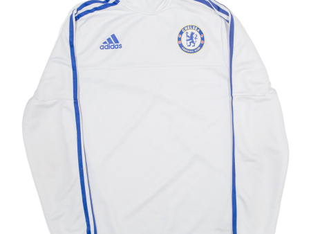 ADIDAS Chelsea Football Club Mens Sweatshirt White Collared M Online