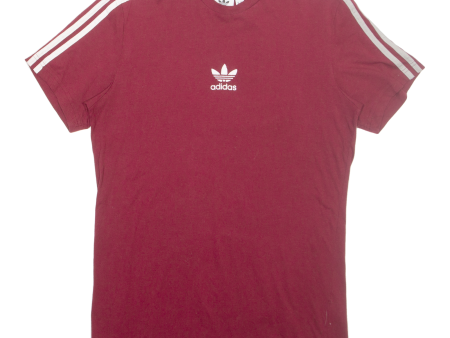 ADIDAS Mens T-Shirt Maroon M Hot on Sale