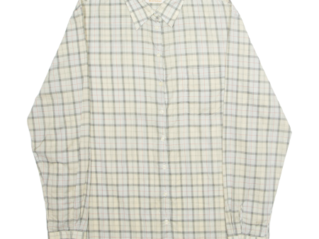 BARBOUR Womens Shirt Cream Check Long Sleeve L For Sale