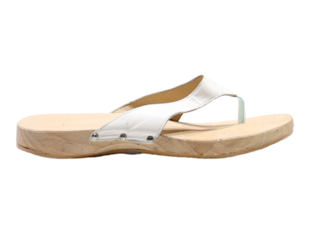 ANDREA CONTI Flip Flop Sandals White Leather Womens UK 6 For Discount