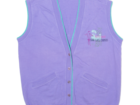 MASER West Coast Star Class Courses Golf Womens Vest Purple 90s Sleeveless UK 12 For Discount