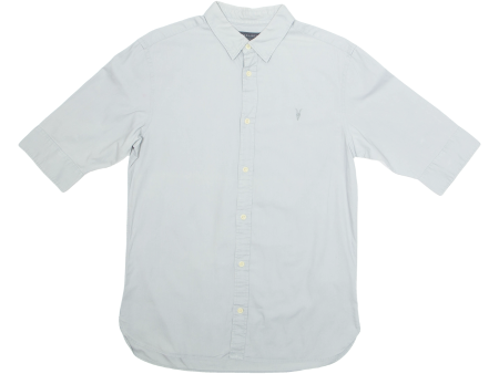 ALL SAINTS Mens Plain Shirt Grey S For Cheap