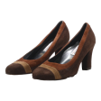 VALLEVERDE Court Heels Brown Leather Womens UK 2 Supply