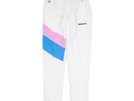 ELLESSE Womens Track Pants White Tapered UK 6 W22 L29 Supply