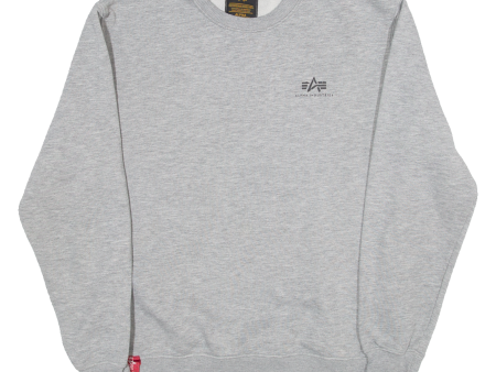 ALPHA INDUSTRIES Mens Sweatshirt Grey M Online now