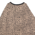 DKNY Womens Patterned Jumper Brown Crew Neck Tight Knit L Cheap