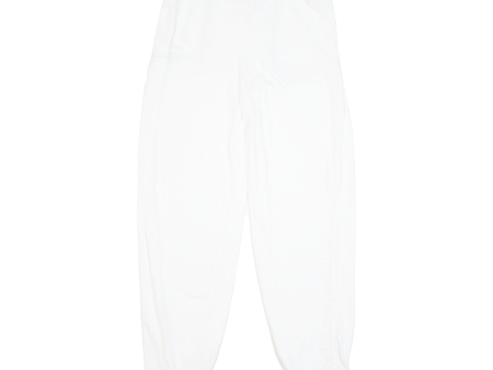 FREE LOOK Womens Joggers White 90s Tapered L W28 L31 Supply