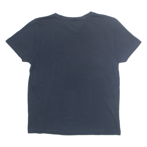 TOMMY HILFIGER Organic Cotton Womens T-Shirt Blue S For Discount