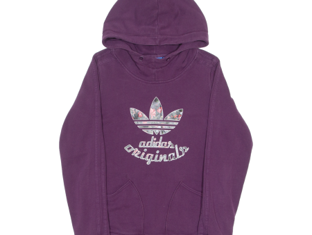 ADIDAS ORIGINALS Womens Purple Hoodie UK 10 Online Sale