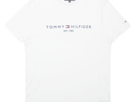 TOMMY HILFIGER Slim Fit Mens T-Shirt White M Sale