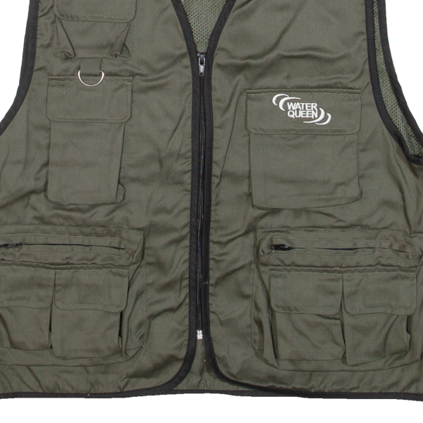 WATER QUEEN Utility Womens Gilet Green M Hot on Sale