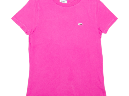 TOMMY HILFIGER Mens T-Shirt Pink S Hot on Sale