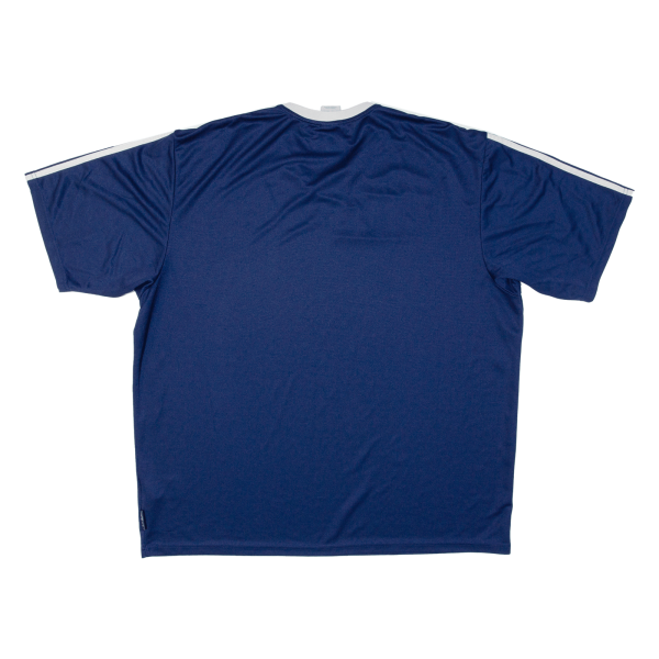 ADIDAS Mens T-Shirt Blue Short Sleeve V-Neck XL Cheap