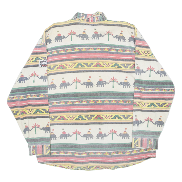 WAVE BOARD Mens Shirt Cream Fair Isle Long Sleeve L Online now