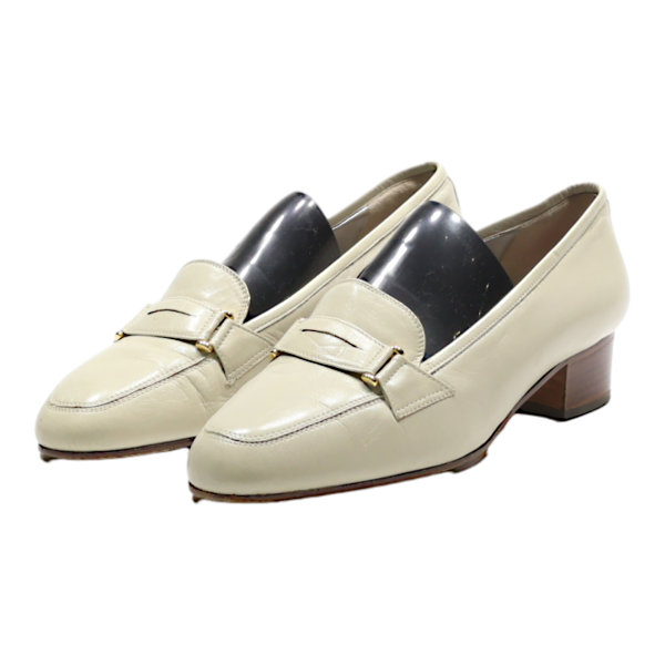 ALEXANDRIA Loafer Shoes Beige Leather Womens UK 3 Sale