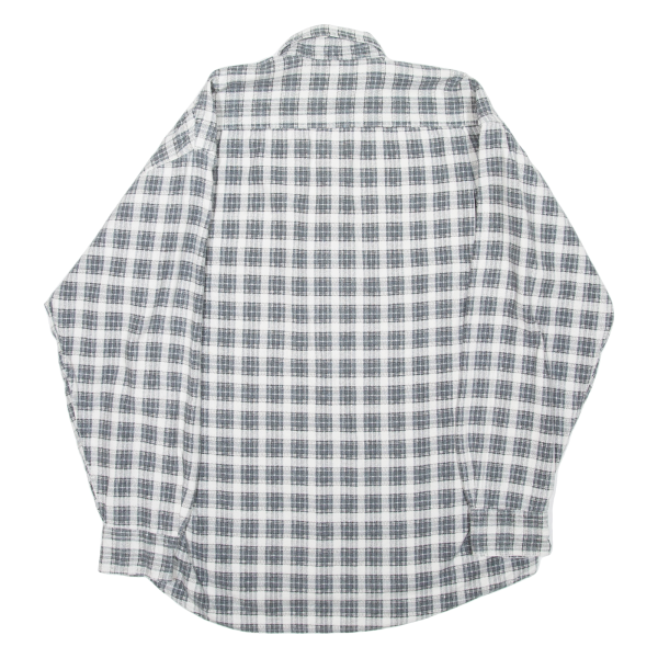 WORLD OF BASIC Mens Shirt Grey Check Long Sleeve M Hot on Sale