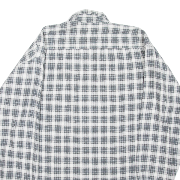 WORLD OF BASIC Mens Shirt Grey Check Long Sleeve M Hot on Sale